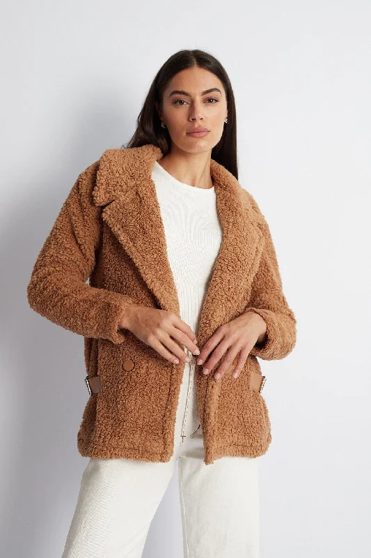 Grizelda Teddy Jacket - Tan