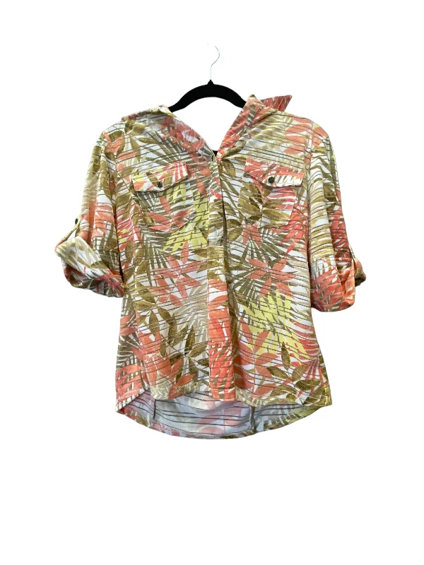 Top Short Sleeve By Rebecca Malone In Floral Print, Size: Petite  M