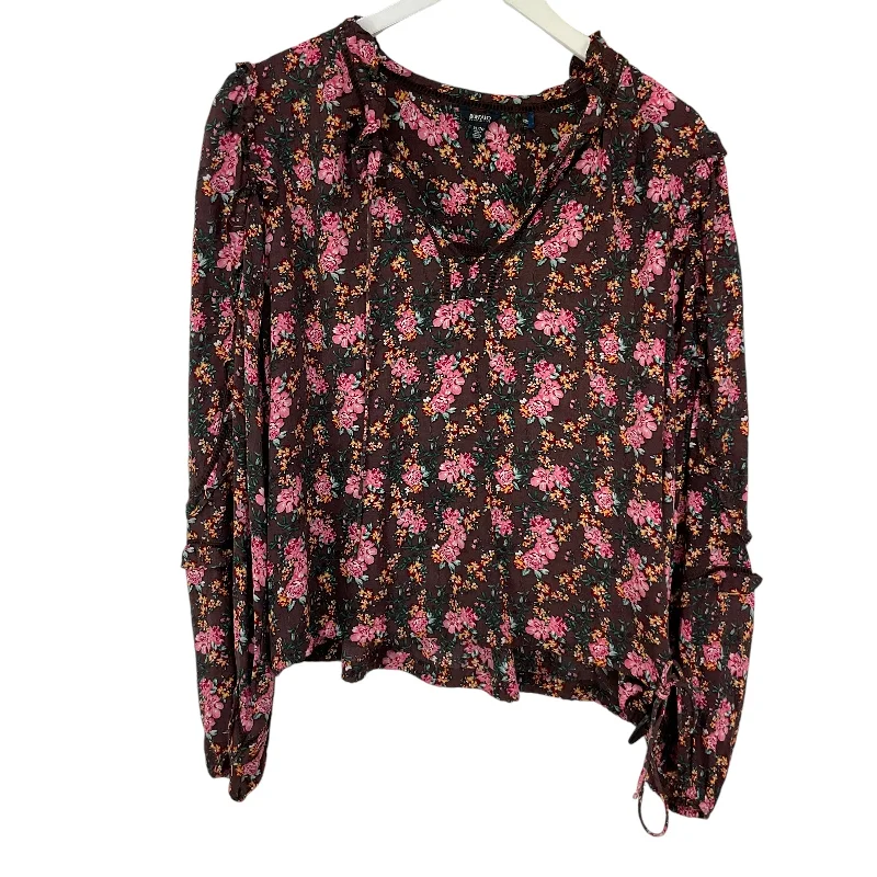 Top Long Sleeve By Buffalo David Bitton In Floral Print, Size: Xl