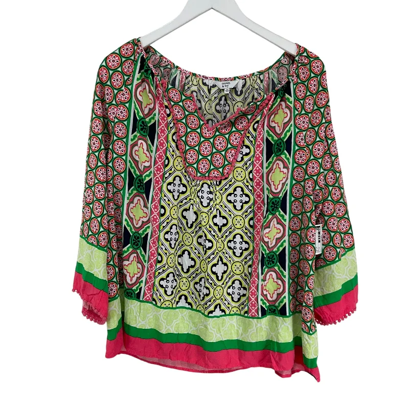 Top Long Sleeve By Crown And Ivy In Multi-colored, Size: Xl