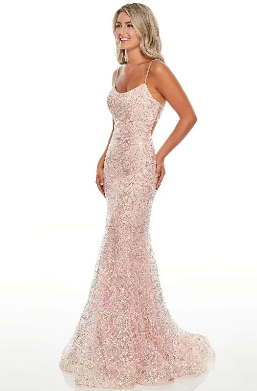 Rachel Allan Prom 7112 - Scoop Neck Beaded Evening Dress