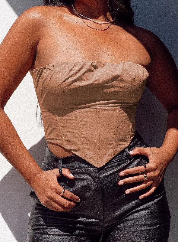 Bad Gal Bustier Brown