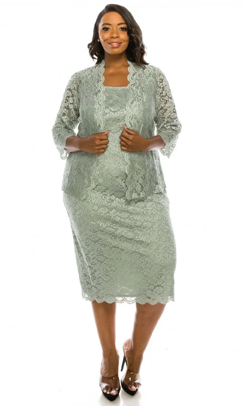 Alex Evenings - 4122009SC Scoop Neck Lace Jacket Dress