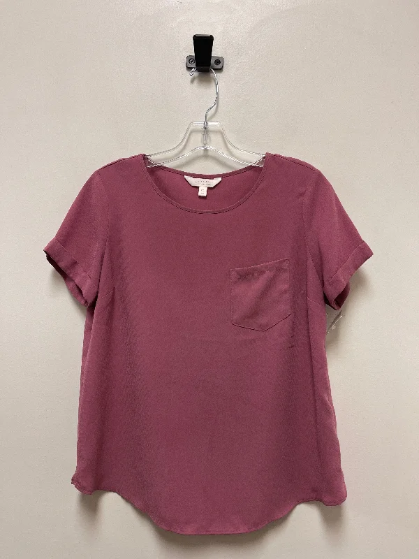 Top Short Sleeve By Lc Lauren Conrad In Pink, Size: Xs