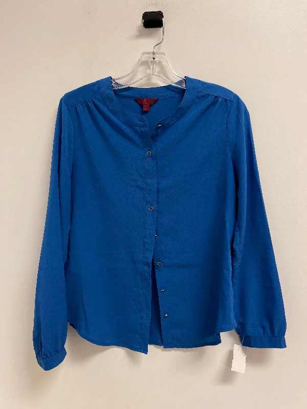 Top Long Sleeve By 212 Collection In Blue, Size: Xs