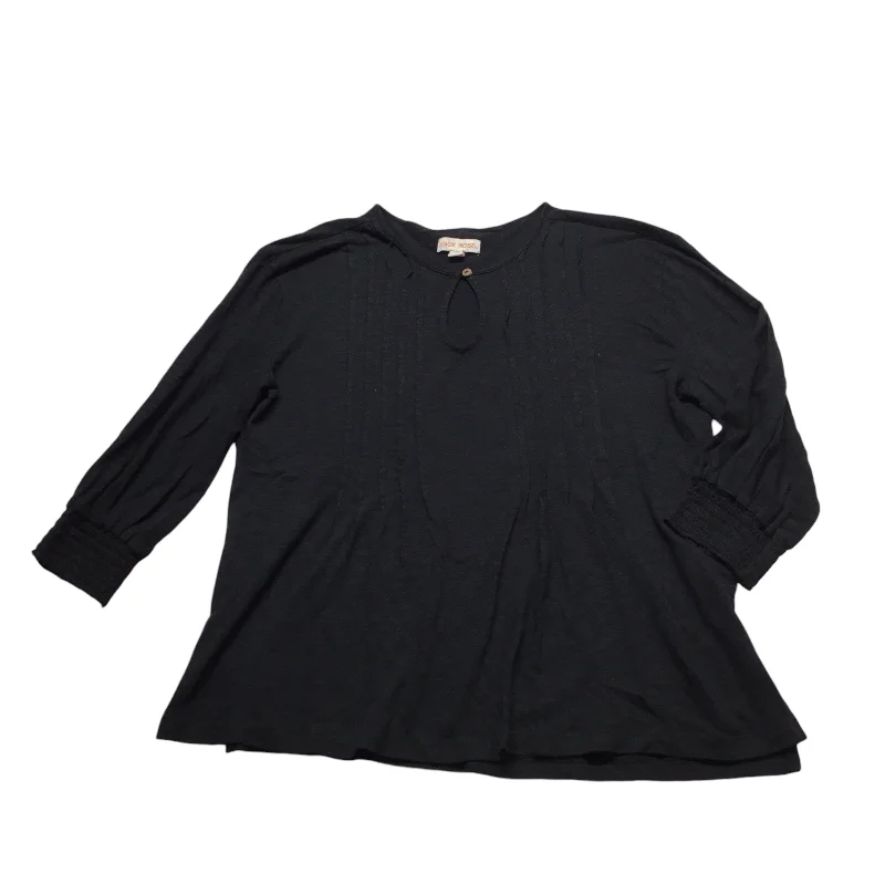 Top Long Sleeve By Knox Rose In Black, Size: S