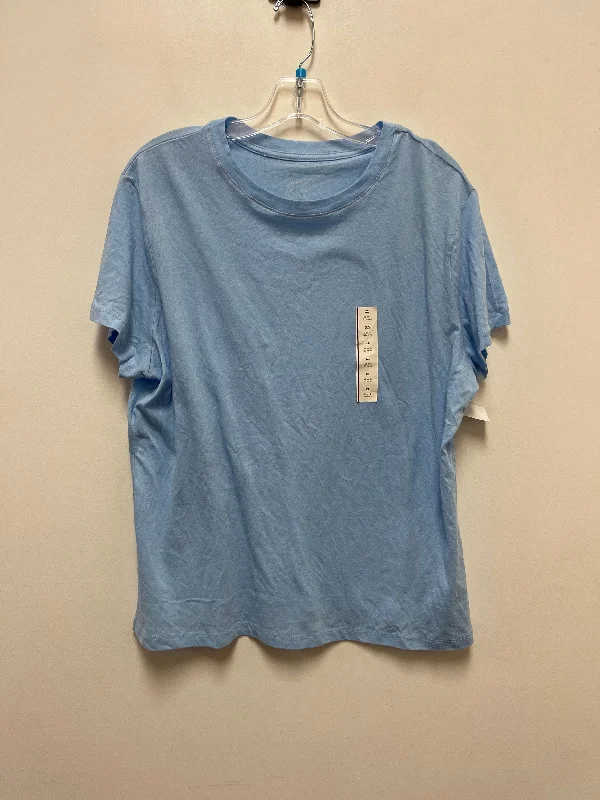 Top Short Sleeve Basic By A New Day In Blue, Size: Xl