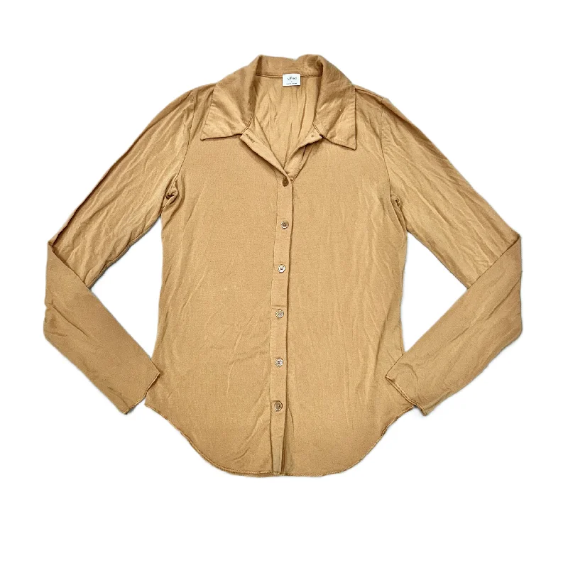 Top Long Sleeve By Wilfred In Tan, Size: S