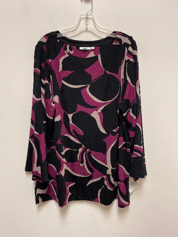 Top Long Sleeve By Chicos In Purple, Size: 2x