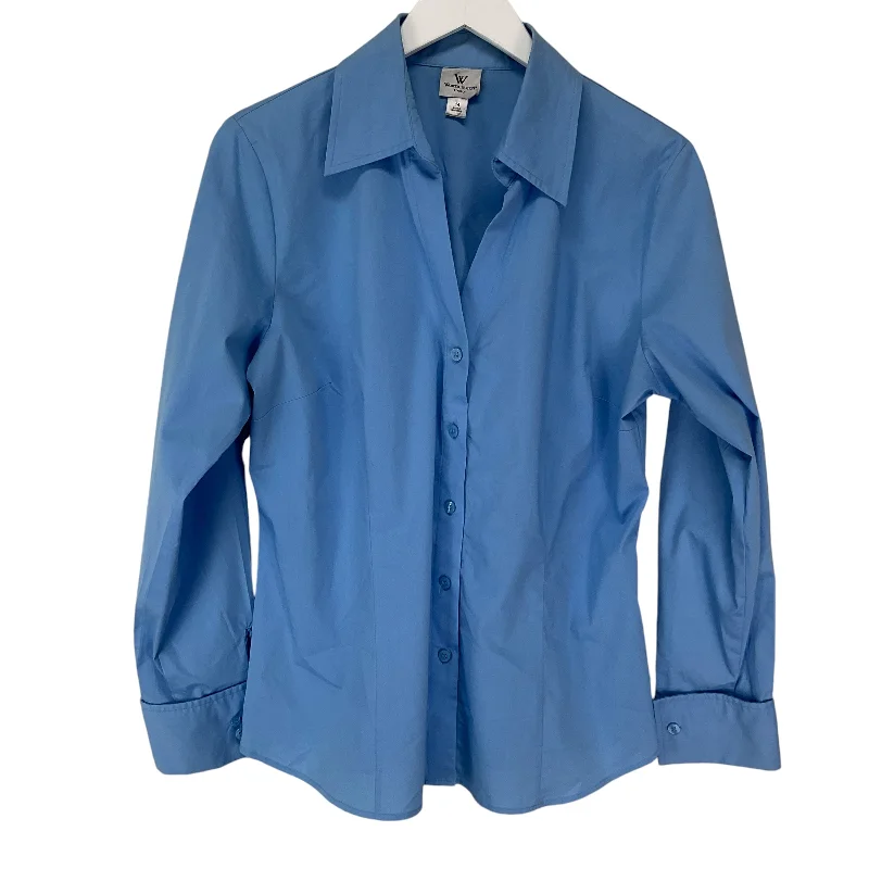 Top Long Sleeve By Worthington In Blue, Size: Xl