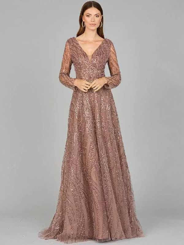 Lara Dresses 29052 - Long Sleeve A-Line Evening Dress