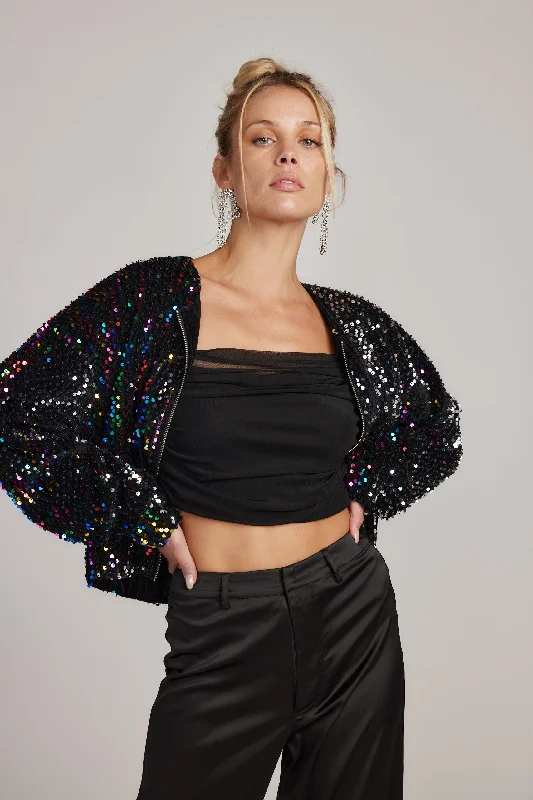 Ozzy Multi Sequin Zip Up Jacket