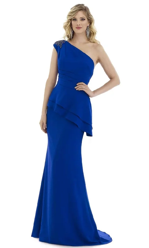 Gia Franco 12977 - Asymmetric Peplum Evening Dress