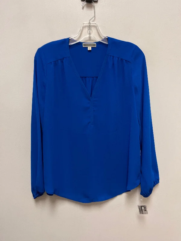 Top Long Sleeve By Pleione In Blue, Size: S