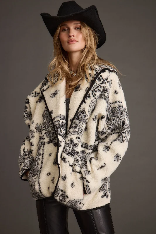 Coyote Printed Sherpa Jacket