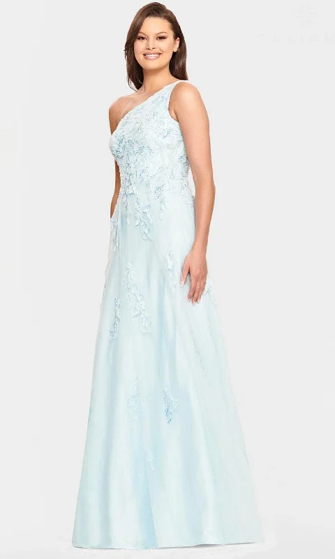 Faviana S10833 - Beaded Asymmetric Evening Gown