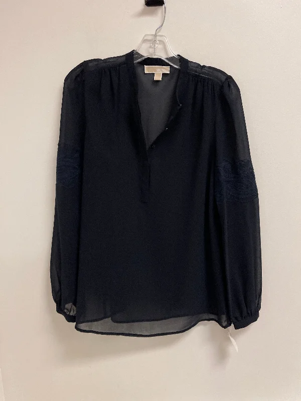 Top Long Sleeve By Michael By Michael Kors In Navy, Size: S