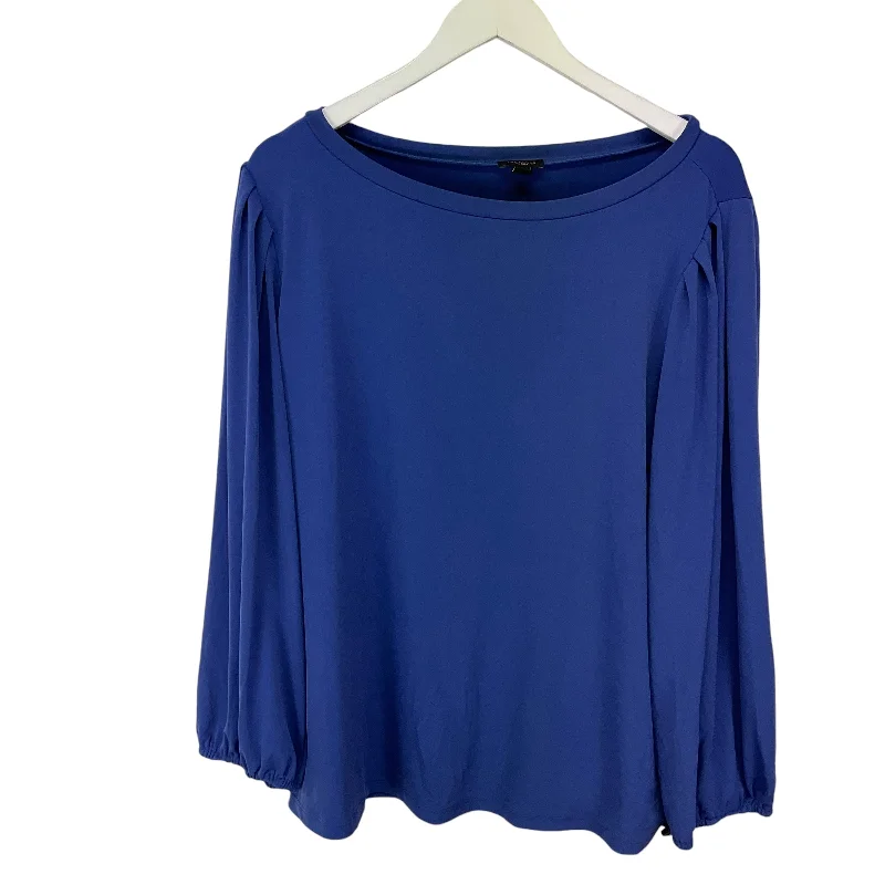 Top Long Sleeve By Ann Taylor In Blue, Size: Xxl