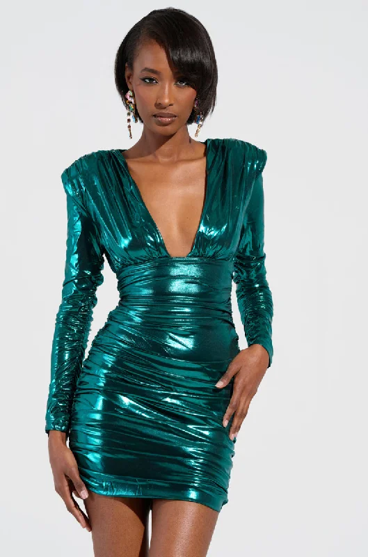 SIMONE METALLIC MINI DRESS