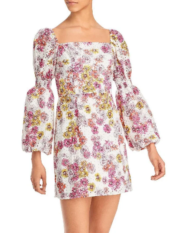 XS - wayf white floral mini dress