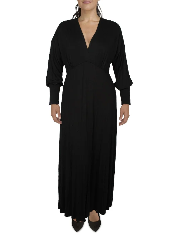 Womens Surplice Long Maxi Dress