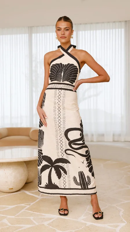 Boe Halter Maxi Dress - Palm Canyon