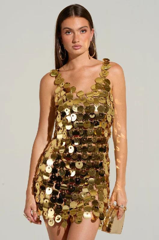 HEART OF GOLD MINI DRESS