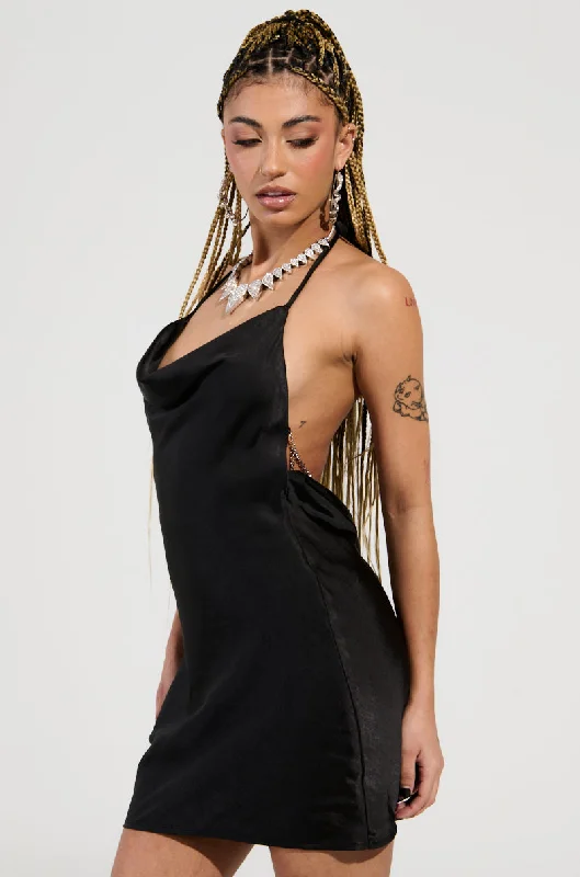 CANT REACH ME SLINKY MINI DRESS