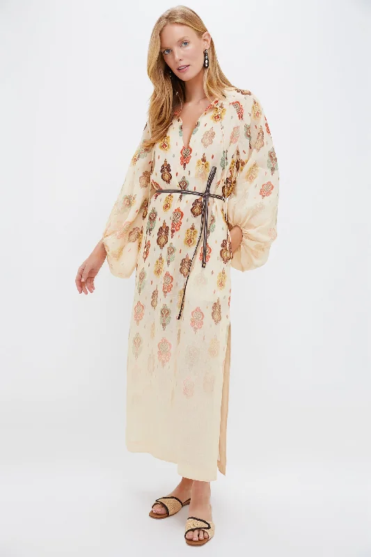 Tan Ikat Wylie Midi Dress