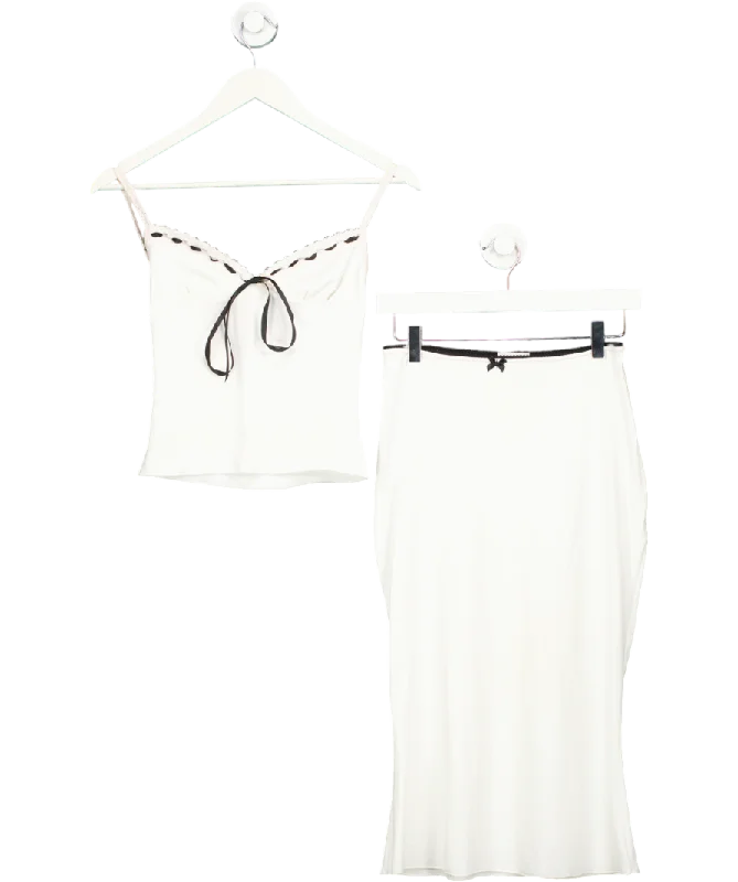 MixedGals White Freja Top & Skirt UK S