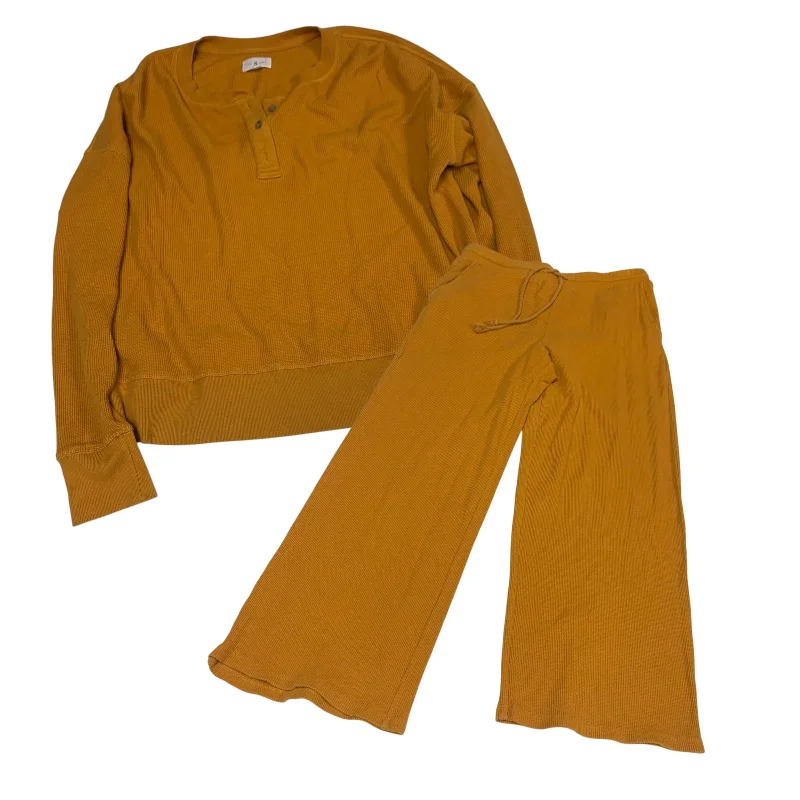 Lounge Set Pants By Lou And Grey In Yellow, Size: L