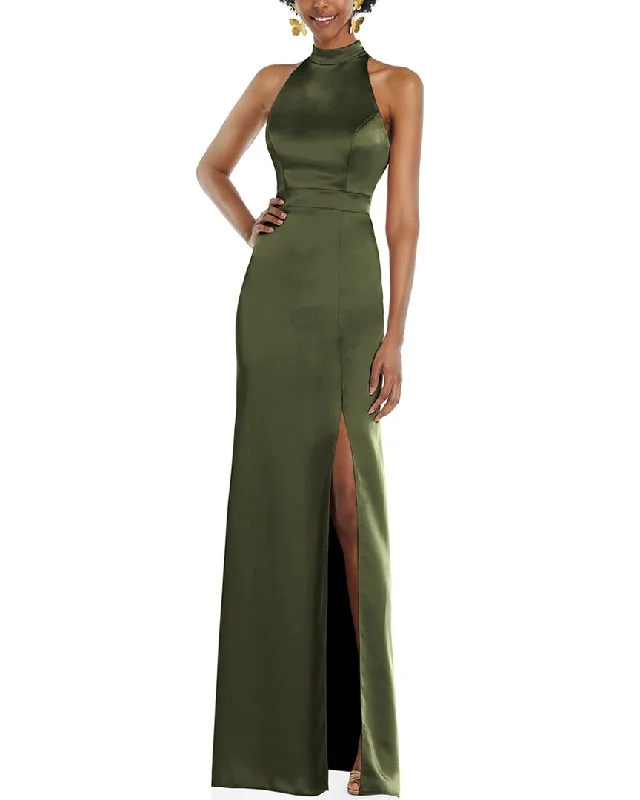 Lovely High Neck Backless Maxi Dress