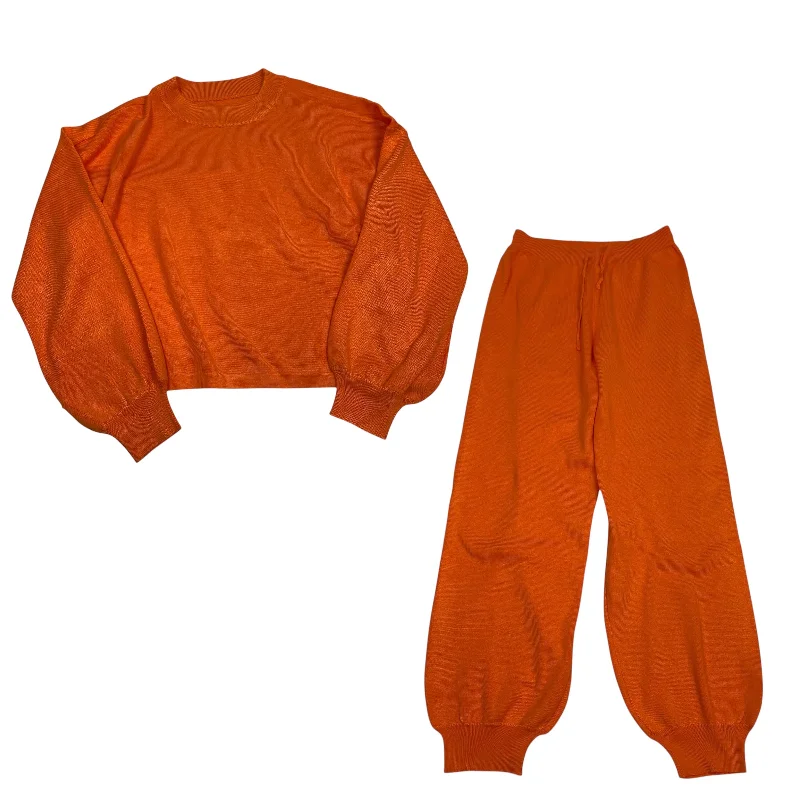 Lounge Set Pants By Clothes Mentor In Orange, Size: M