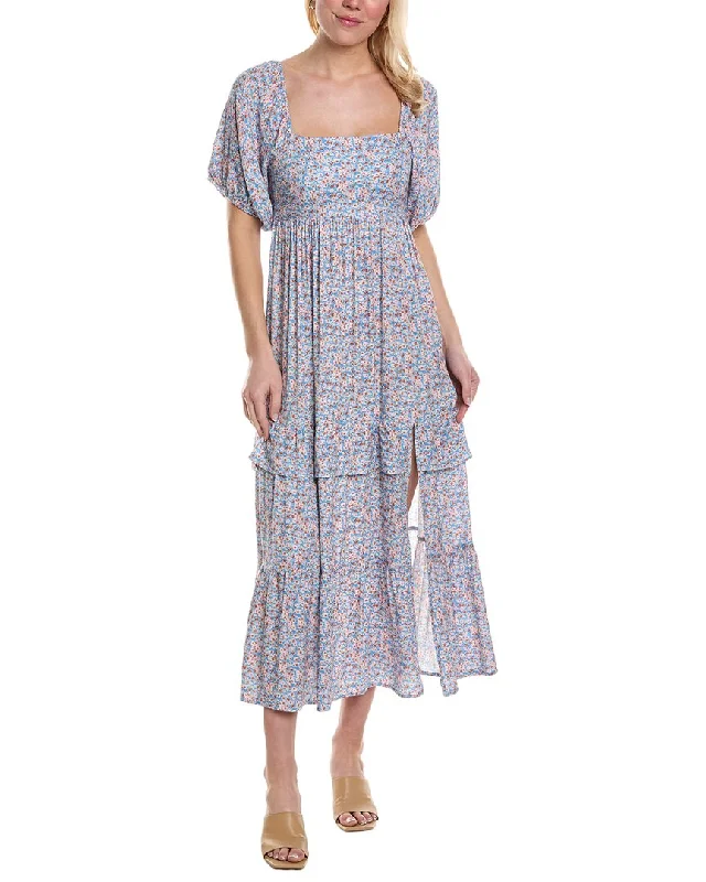 Saltwater Luxe Puff Sleeve Maxi Dress