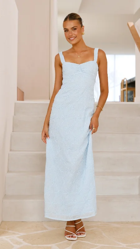 Gianna Maxi Dress - Blue Lace