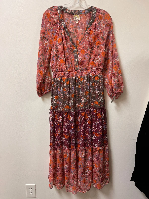 Dress Casual Maxi By Clothes Mentor In Floral Print, Size: M