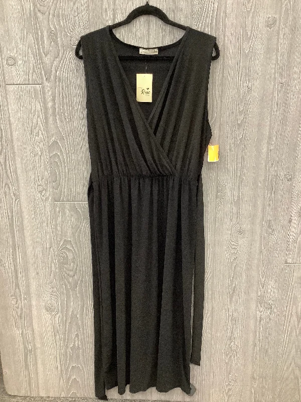 Dress Casual Maxi By Clothes Mentor In Black, Size: 2x