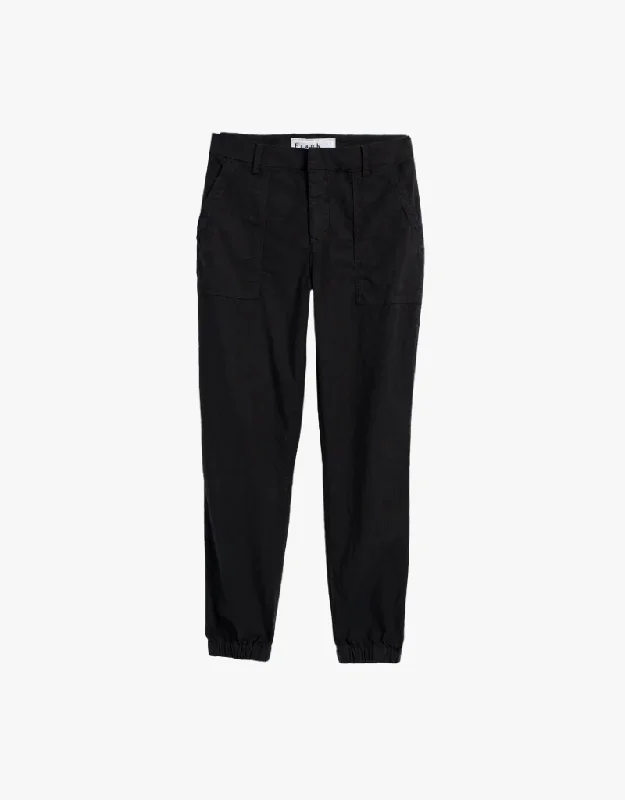 Frank & Eileen Jameson Utility Joggers in Black (Italian Performance Linen)