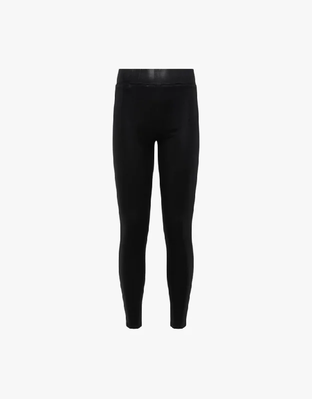 L'agence Rochelle Coated Jeans in Black Coated