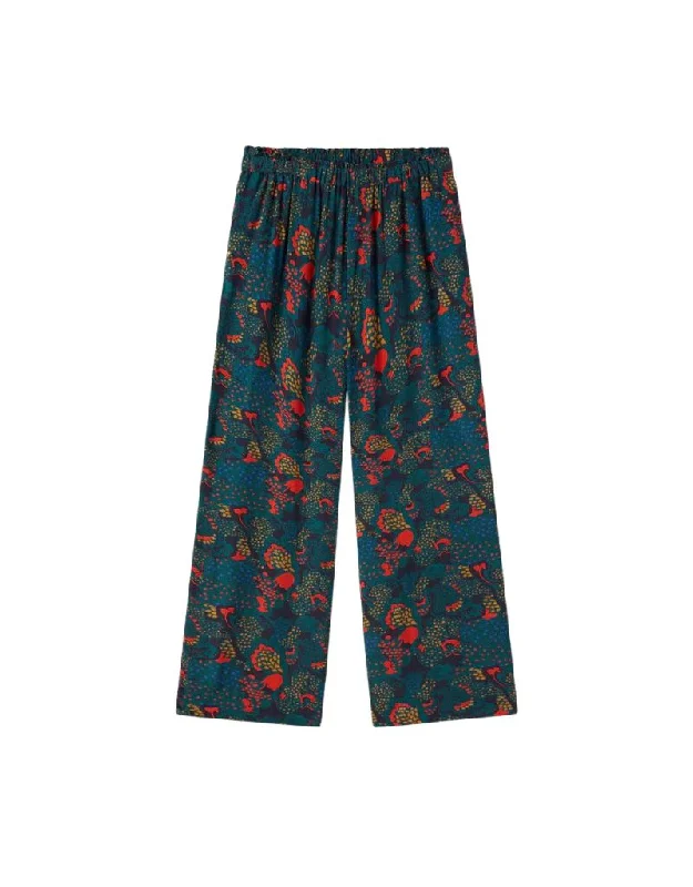 Trovata Leona Pant in Teal Plume