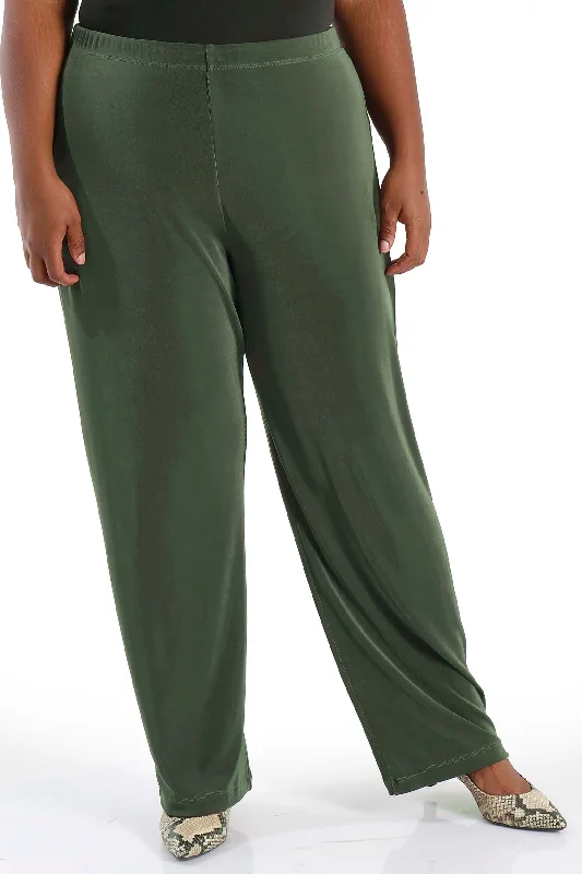 Vikki Vi Classic Olive Petite Pull-On Pant