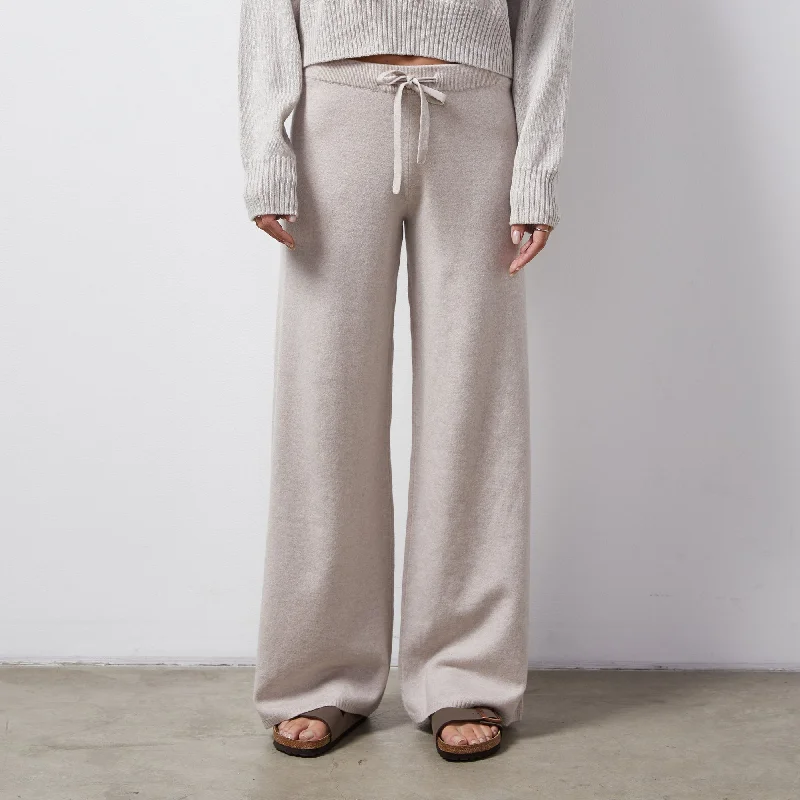 Wool Cashmere Wide Leg Sweat