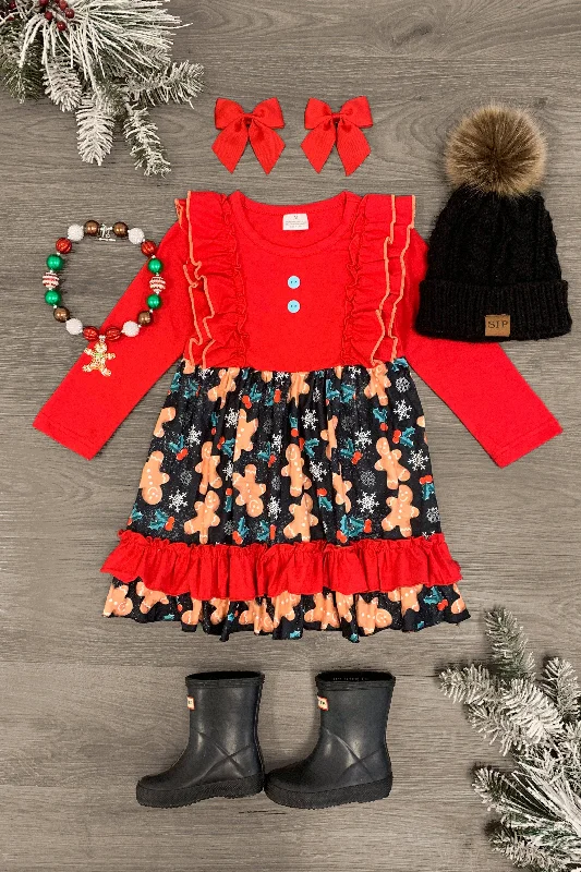 Black & Red Gingerbread Man Dress