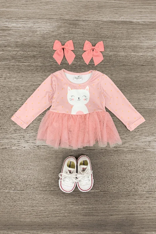 Pink Kitten Tutu Onesie