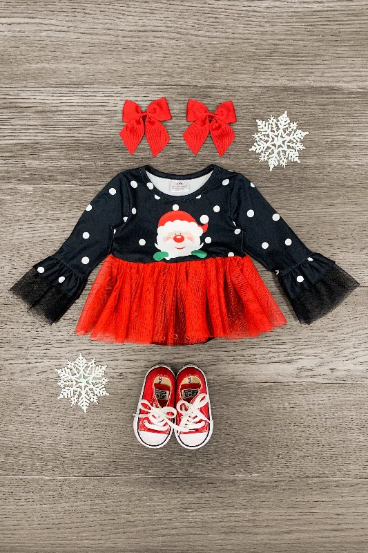 Polka Dot Santa Tutu Onesie