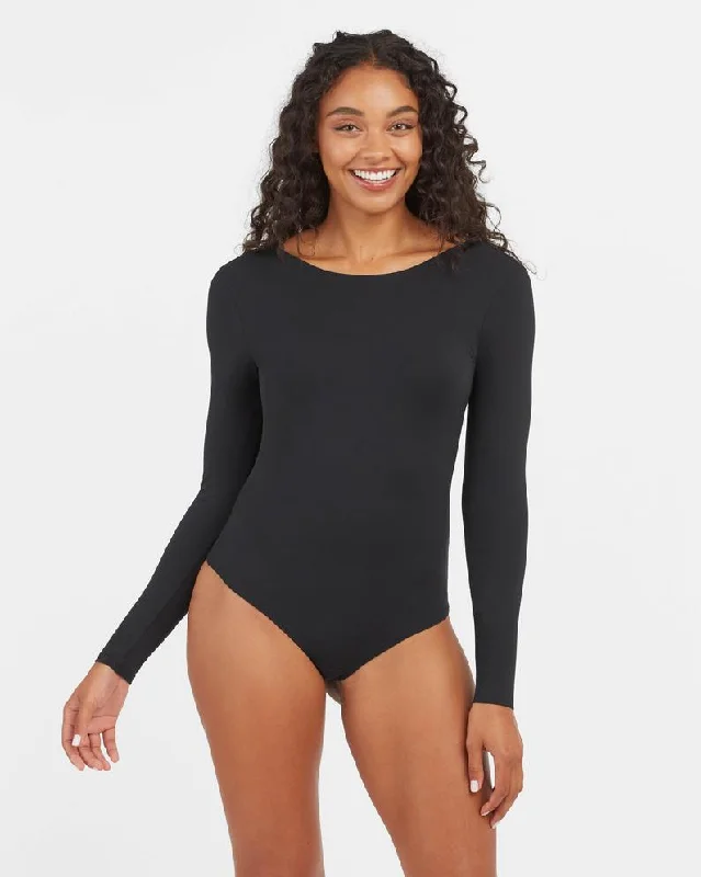 Spanx Scoop Neck Bodysuit Classic Black