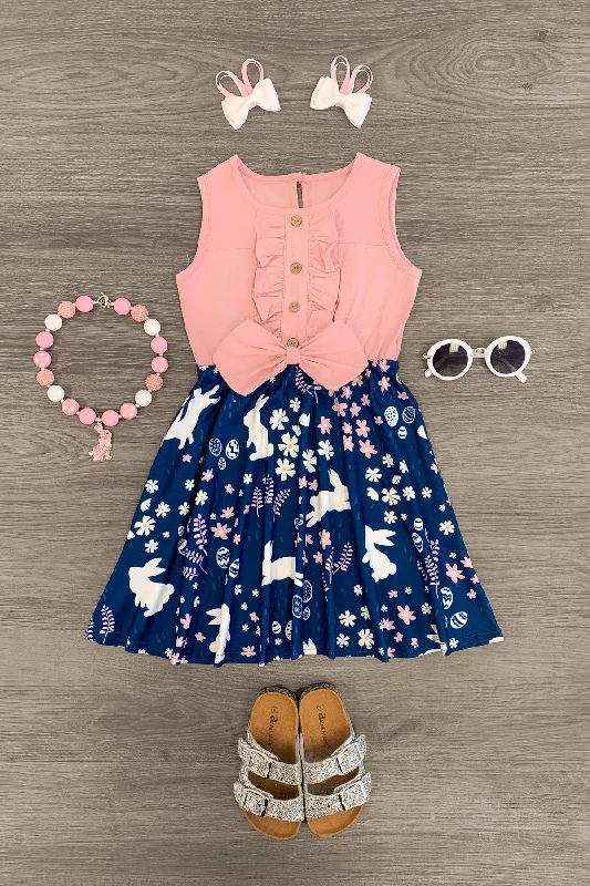 Silhouette Bunnies & Floral Tank Dress