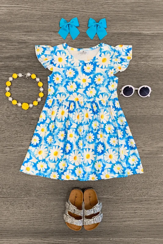 Sky Blue Daisy Dress