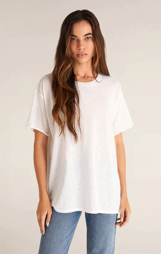 Z Supply White Oversized Tee