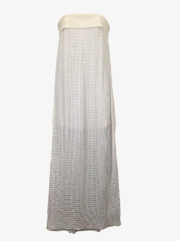 Dion Lee Elegant Column Pleated Strapless Jumpsuit Size 6